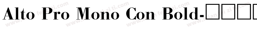 Alto Pro Mono Con Bold字体转换